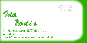 ida modis business card